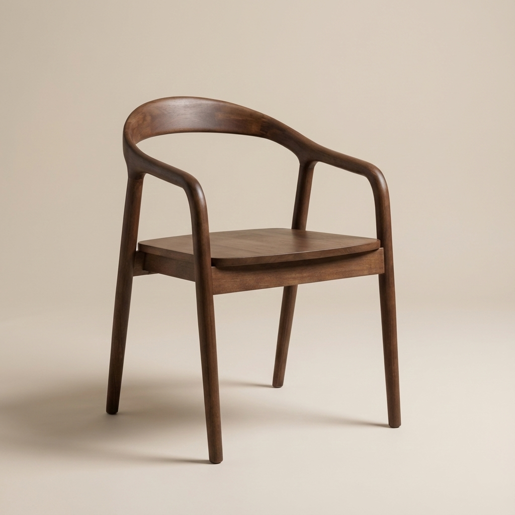 NURT | Ciemny Orzech | Lite Drewniane Siedzisko