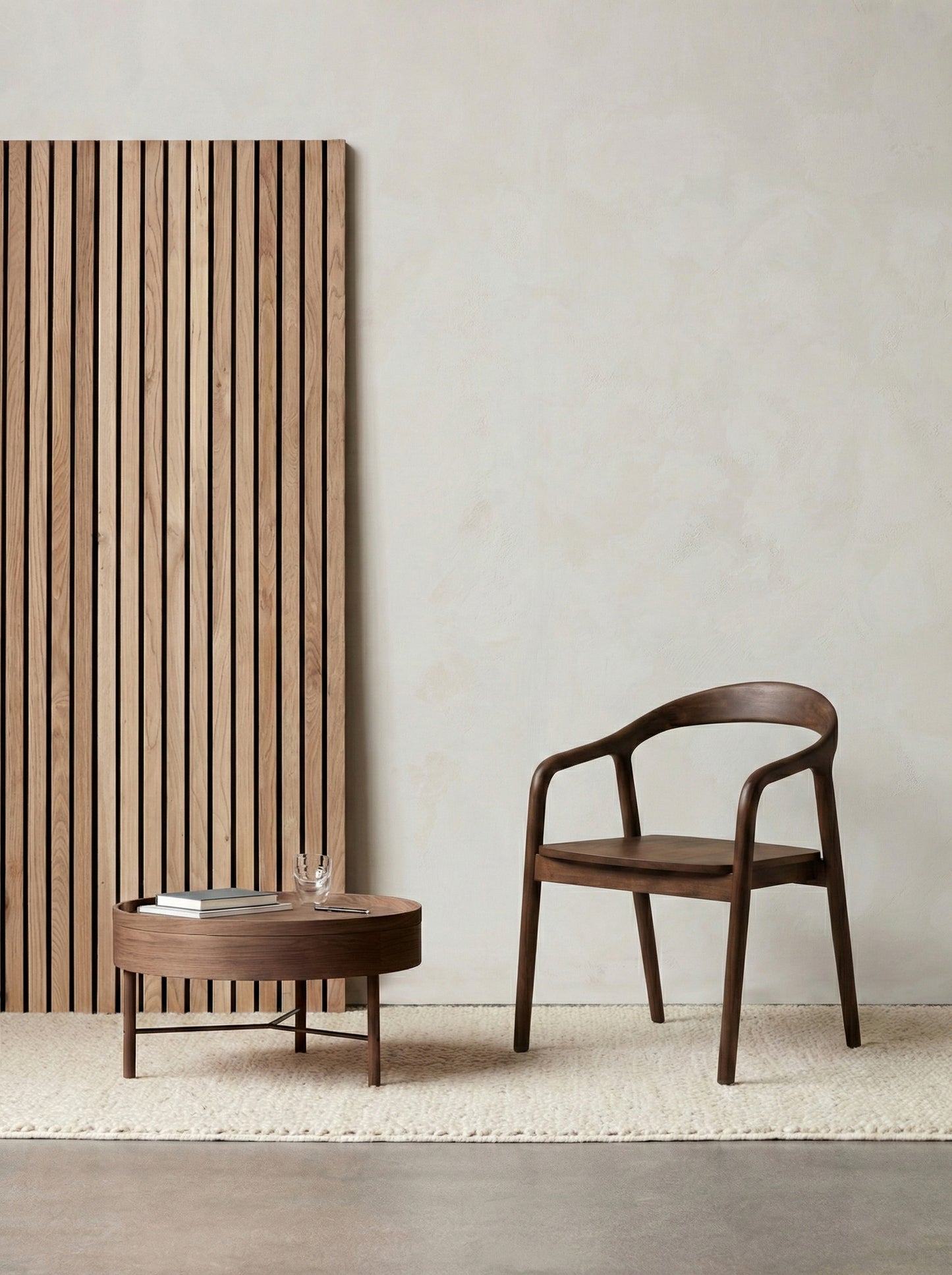 NURT | Ciemny Orzech | Lite Drewniane Siedzisko