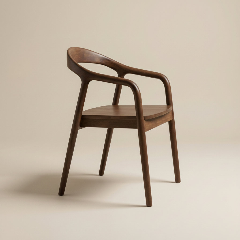 NURT | Ciemny Orzech | Lite Drewniane Siedzisko