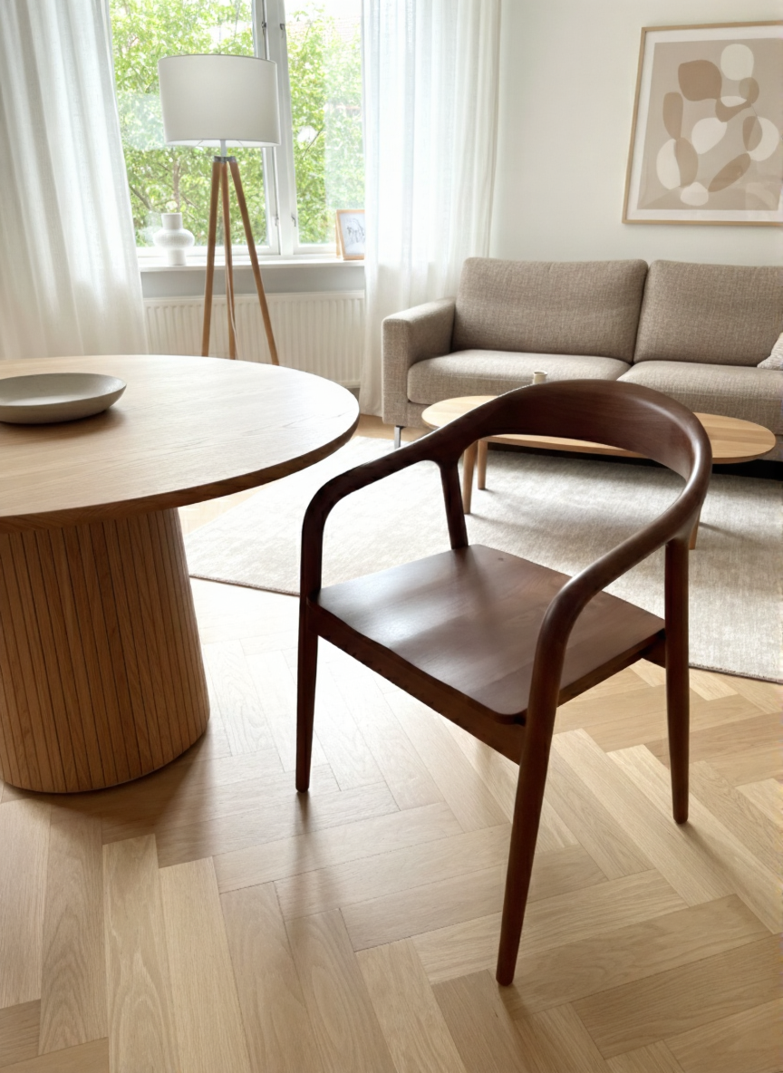 NURT | Ciemny Orzech | Lite Drewniane Siedzisko